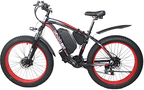 GOGOBEST Fat Tire Electric Bike GF700,48V 17.5AH 26" Electric Mountain Bike Dirt Ebike for Adults Shimano 7-Speed 3 Riding Modes