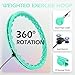 JLoibao Weighted Hula Circle with 26/32 Links(56-66 Inch) for Adults Weight Loss, Infinity Fitness Hoop Plus Size, for Women Smart Exercise Equipment