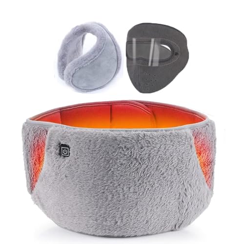Almohadilla térmica menstrual | Almohadilla térmica para calambres menstruales con orejeras y cubierta facial | Cinturón envolvente ajustable para viajes en casa, empresa