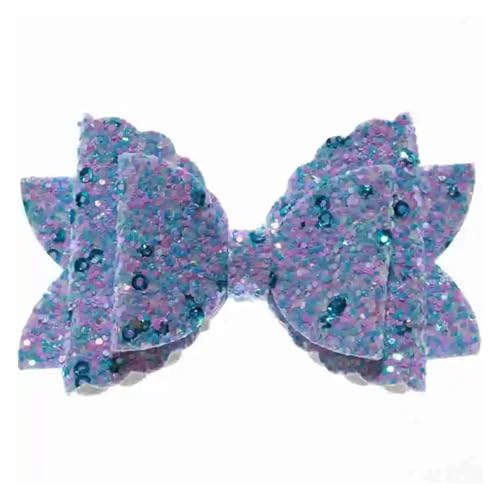 Nœud de cheveux en cuir pailleté x120 pour bandeaux et clips fille