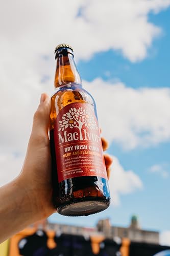 Mac Ivor Cider Gift Set | Award Winning Irish Cider: Dry, Medium, Plum & Ginger Large 500Ml Bottles + Luxury Branded Glass - 3