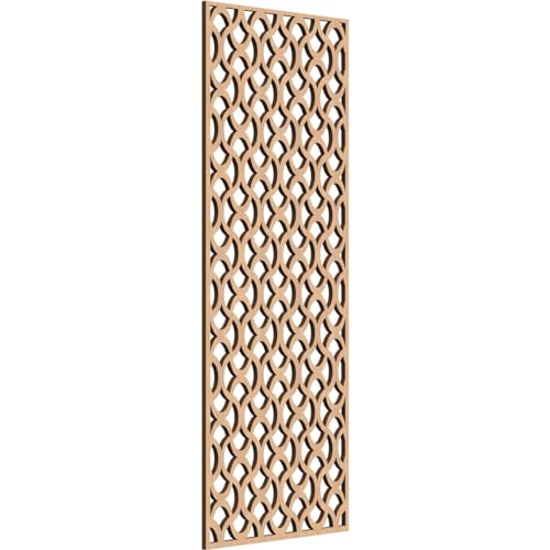 Image of Resort Decorative Pierced Fretwork Wood Wall Panels, 13 3 /8 inchW x 34 3 /8 inchH x 1 /4 inchT, Hickory