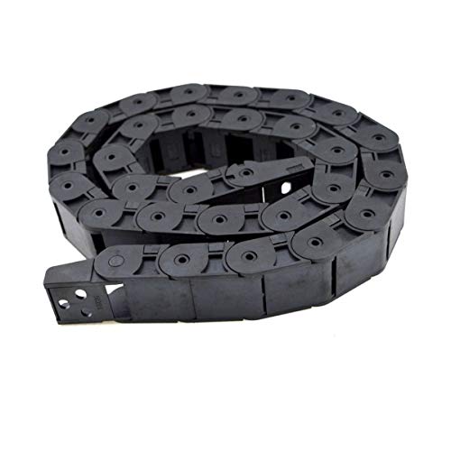 Length Black Plastic R38 18 x 50mm Open One Side Type Cable Drag Chain Wire Carrier for CNC Machine 1M