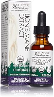 Host Defense, Lion's Mane Extract, Promotes Mental Clarity, Focus and Memory, Mushroom Supplement, Plain, 1 fl oz