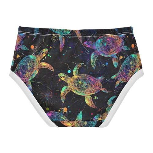 Wusikd Colorful Sea Turtles Girls' Underwear Cotton Girls Briefs Soft Toddler Underwear 2T2