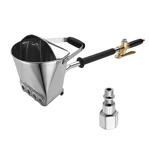 Beduan 4 Jet Pneumatic Cement Stucco Sprayer Gun Plaster Mortar Automatic Air Panting Tool for Wall with Cover