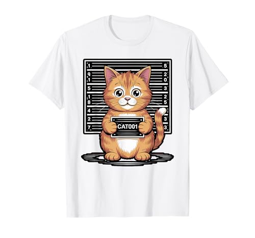 Funny Cat Mugshot Toilet Paper Meme T-Shirt
