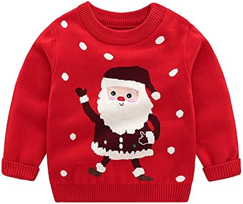 Pull De Noël Enfant Garçon Fille - Veste D'Hiver Tricotée Chaud Thermique Avec Imprimés Festifs
