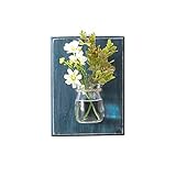 WOOD MEETS COLOR Hanging Vase, Creative Handcrafted Plant Pot Wall Potting, Flower Succulent Container, Home Decoration(Ocean Blue)