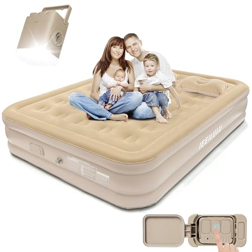IEEILULU Luftbett 2 Person, Aufblasbare Matratze mit Elektrischer Pumpe und Nachtlichtfunktion,...