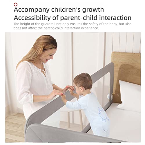 Trilho da cama da criança, Dobrável Baby Bedrail Portátil Extra Alto e Longo Baby Bed Rail Guard, An
