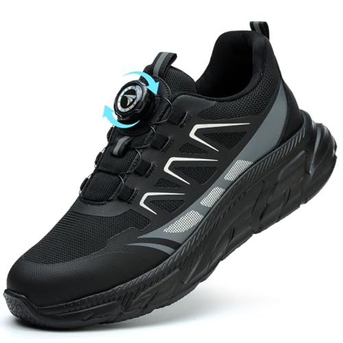 Steel Toe Cap Trainers, Black, 11 UK