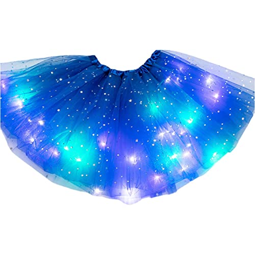 menina iluminar saias tutu | Encantadoras meninas elásticas iluminam saias tutu - 3 camadas saias tu