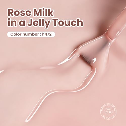 Image of Beetles Nude Gel Nail Polish - Rose Milk 15ML Nude Pink Gel Nail Polish Base Color Nail Concealer Sheer Translucent Nail Polish Soak Off UV French Nail Art Salon DIY at Home Manicure Gift for Women | Base Color Nail Concealer Sheer Translucent Nail Polish Soak Off UV French Nail Art Salon DIY at Home Manicure Gift for Women