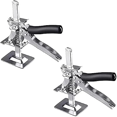 Arm Hand Tool Jack, Labor-Saving Arm, Door Wall Panel Lifting Cabinet Jack, Wall Tile Height Adjuster, Multifunctional Jack All-Steel Ceramic Tile Height Adjustment Lifting Device, Men's Gift 2PCS