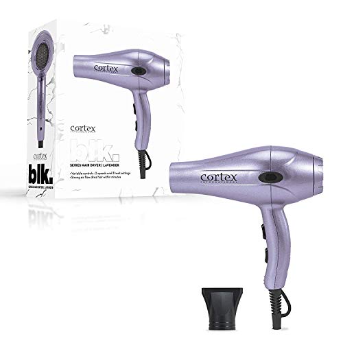 Cortex International Black Series 1875 Watt Hair Dryer With One Piece Nozzle (Lavender)
