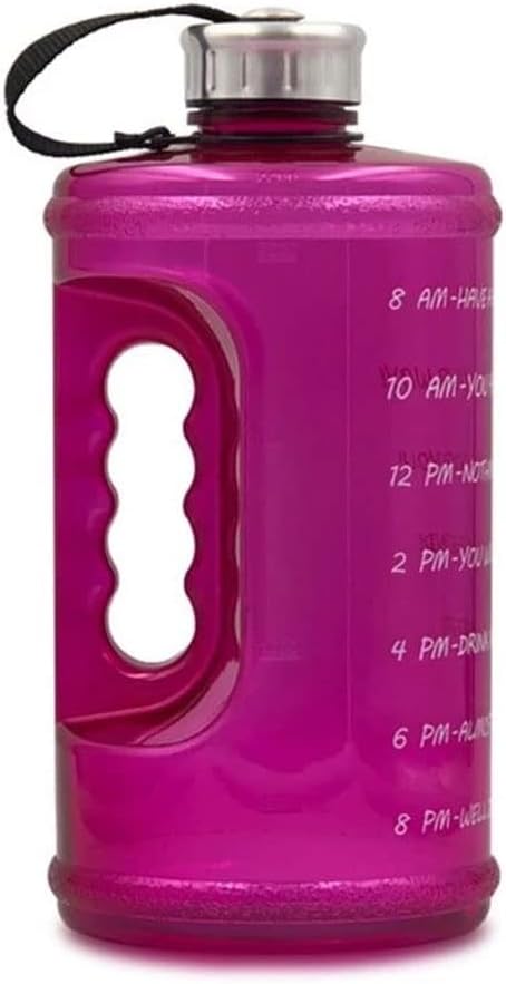2.2L Large Capacity Sports Water Bottle with Handle and Time Marker Outdoor