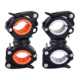 WSGFPO Fahrradlicht Halterung Vorne Universal Radfahren Montage Halter Fahrradlicht Halterung 360°drehbarer Universal Fahrrad Taschenlampe Halter Taschenlampen Lenkerclip Für Mountainbike(2 Stück)