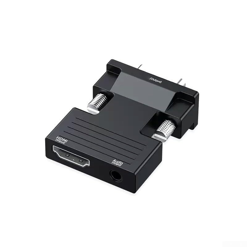 Adaptateur Vga Hdmi Adaptateur VGA Vers HDMI Avec Câble Audio 3,5 Mm Et Câble D'Alimentation - Convertisseur 1080p 60Hz Pour TV, Projecteurs Et Moniteurs Pour PC