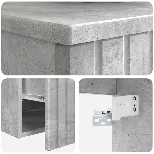 Mueble de baño de madera 49cm suspendido para lavabo pequeño 5