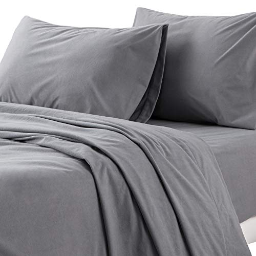 Bedsure Flannel Sheet Set 4 Piece Warm Soft Cozy Winter Bed Sheets Deep Pocket