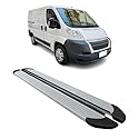 OMAC Seitenschweller Trittbretter Schweller kompatibel mit Citroen Jumper 2006-2026 L1 Alu Grau