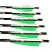 AMEYXGS Crossbow Bolts - 12 Pack of 16/17/18/20/22 Inch Camo Carbon Shaft Arrows with Replaceable Tips and Shield Rubber Feathers (Green, 20 inch)