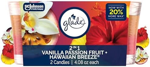 Glade 1-Wick 2in1 Scented Candle Jar, Hawaiian Breeze & Vanilla P...