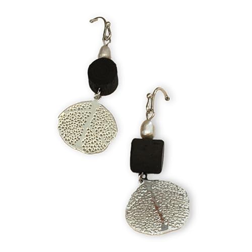 炭アクセサリー イヤリング (銀色) アクセサリー 炭 小物