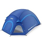 UltraPort Camping Tent, 2-Person Tent, Dome Tent for Camping and Hiking, Double Layer Waterproof Tent, Includes Rainfly, Easy Setup in 5 Mins (Polyester, Starlight Blue, 2 Persons & 1 Pet Tent)