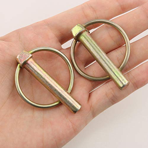 E-Outstanding LPHDSLFAK-516-4 Linch Pin 4Pcs 45Mm Heavy Duty Lynch Pin Shaft Locking Pin Fastener Assortment Kit thumb #4