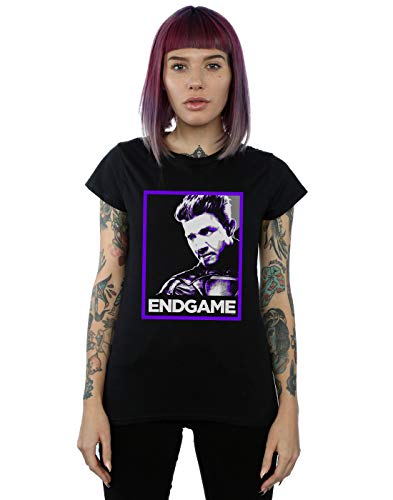 Marvel Women's Avengers Endgame Hawkeye Poster T-Shirt Black Small