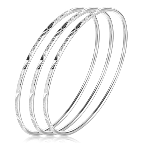 Lusofie Armreif Silber Aus Sterlingsilber Armband Silber 925 Damen– Eleganter Glänzender Stern-Armbänder Geschenk Für Mama Ehefrau Zum Valentinstag Oder Muttertag