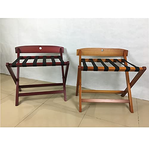 Support à bagages rétro en bois rigide et sangles nylon renforcées