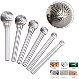 Carbide Rotary Burr for Ball Head Die Grinder Bit, Single Cut Milling Carving Tool for Metal and Non-Metal Working, 1 Pc Silver(6X8) - Image 9