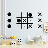Magnetic Tic Tac Toe Wall-Mount Game, Game Room Decor,Kids&Adults Indoor Party Game,Modern Wall Deca