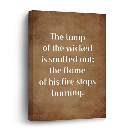 Toile The Lamp of The Wicked Is Snuffed Out cadeau anniversaire idéal