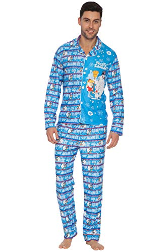 Frosty the Snowman Men's Coat Front Pajama Set