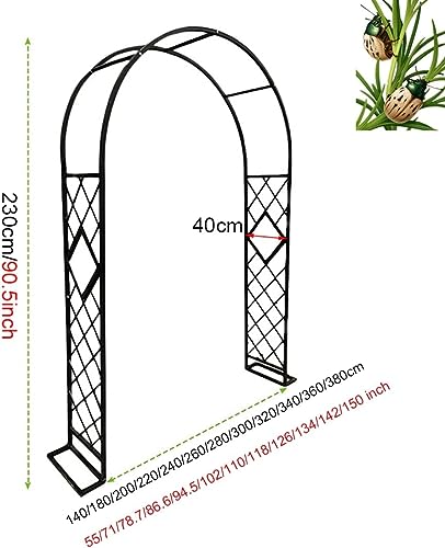Arco de enrejado de rosas resistente y duradero con base independiente marrón 8