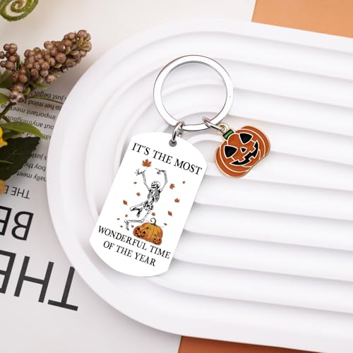 Halloween Gifts For Women Cute Pumpkin Keychain Gift For Teen Girls Boys Halloween Basket Ideas Gift Boo Basket Stuffers Cool Stuff Skull Gifts For Women - Image 5