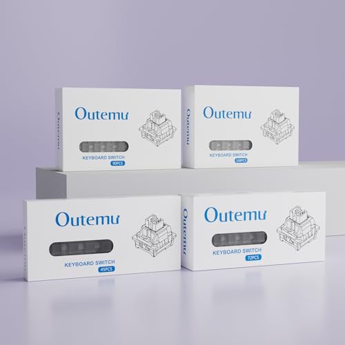 Image of Zjmehty Outemu(Gaote) Violet Keyboard Switches with Light Diffusers,40g Tactile Pre-Lubricated Switches for MX Mechanical Keyboards(72 PCS)