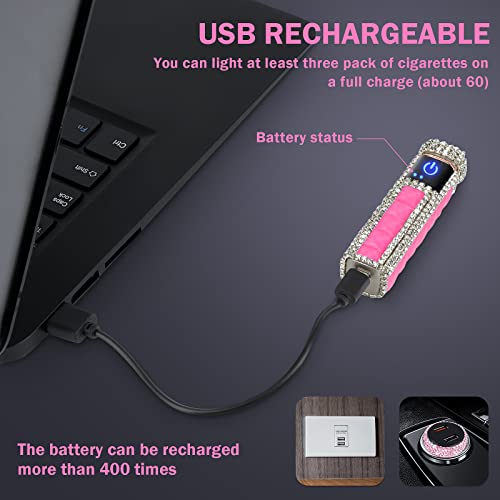 Encendedor eléctrico recargable USB color rojo miniatura 4