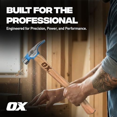 image for OX Tools Pro Series 22oz California Framing Hammer, Straight Claw, Mil