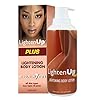 LightenUp-Skin-Lightening-Lotion-135-Fl-oz-400ml-Hyperpigmentation-Treatment-Fade-Dark-Spot-on-Body-Knees-Elbows-Hands-Underarms-with-Jamaican-Castor-Oil-and-Shea-Butter LightenUp, Skin Brightening Lotion - 13.5 Fl oz / 400ml - Moisturizing, Hydrating Body Lotion for Body, Knees, Elbows, Hands, Underarms, with Jamaican Castor Oil and Shea Butter