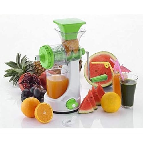 Image of Fruit & Vegetable Manual Juicer machine with Steel Handle, Heavy Duty Hand Press Juicer, Blue
