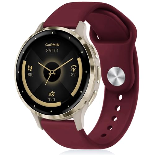 Correa deportiva de silicona compatible con Garmin 18 mm miniatura 1