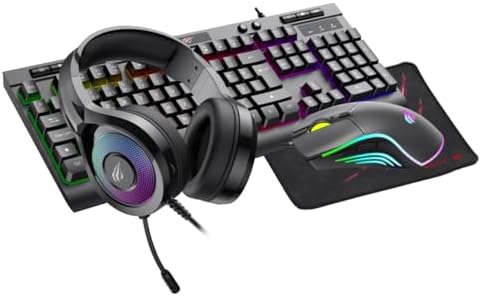 Havit Gamenote KB887CM-TUR 4'lü Gaming Set – Klavye, Mouse, Kulaklık, Mousepad – Rainbow Aydınlatma, Türkçe Q, 3.5mm Jack, PC Uyumlu - Görsel 3