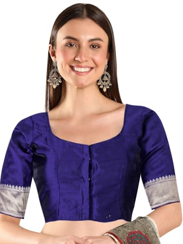 Image of Chandrakala Casual Blouses for Women Sarees,Readymade (B186-P)