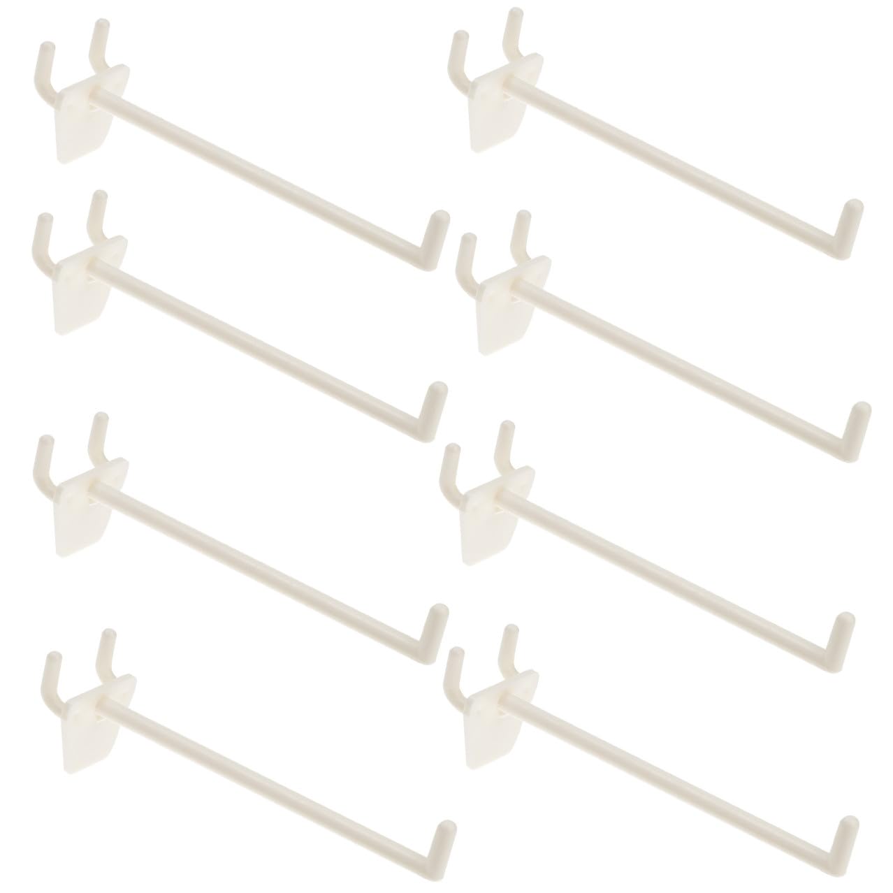100 Pezzi Ganci per Pannelli Forati in Abs Beige Passo 2cm, Design per Appendere Utensili in Cucina e Negozi al Dettaglio a Parete