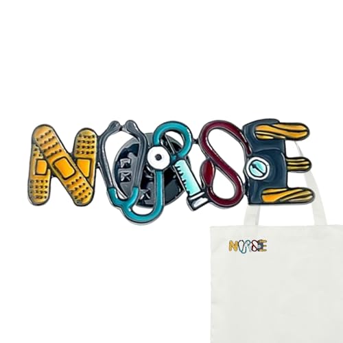 Colección de pines de solapa estéticos, de letras de enfermería, elegante broche en forma de símbolo, decoración de joyería de metal novedosa para bolso, mochila, decoración de ropa, regalos